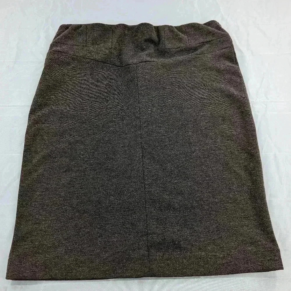Jennifer & Grace Size 10 Charcoal Brown Pencil Skirt